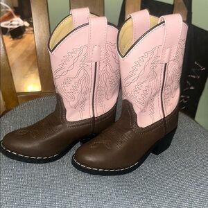 Kids Pink and Brown Boots